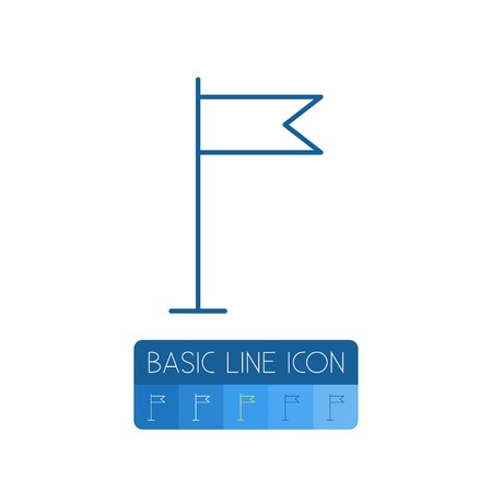 450x450 Isolated Flag Outline Pennant Vector Element Can Be Used For Flag