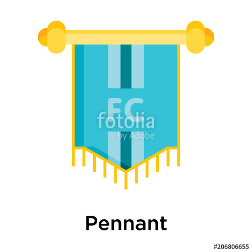 500x500 Pennant Vector Icon Isolated On Transparent Background, Pennant