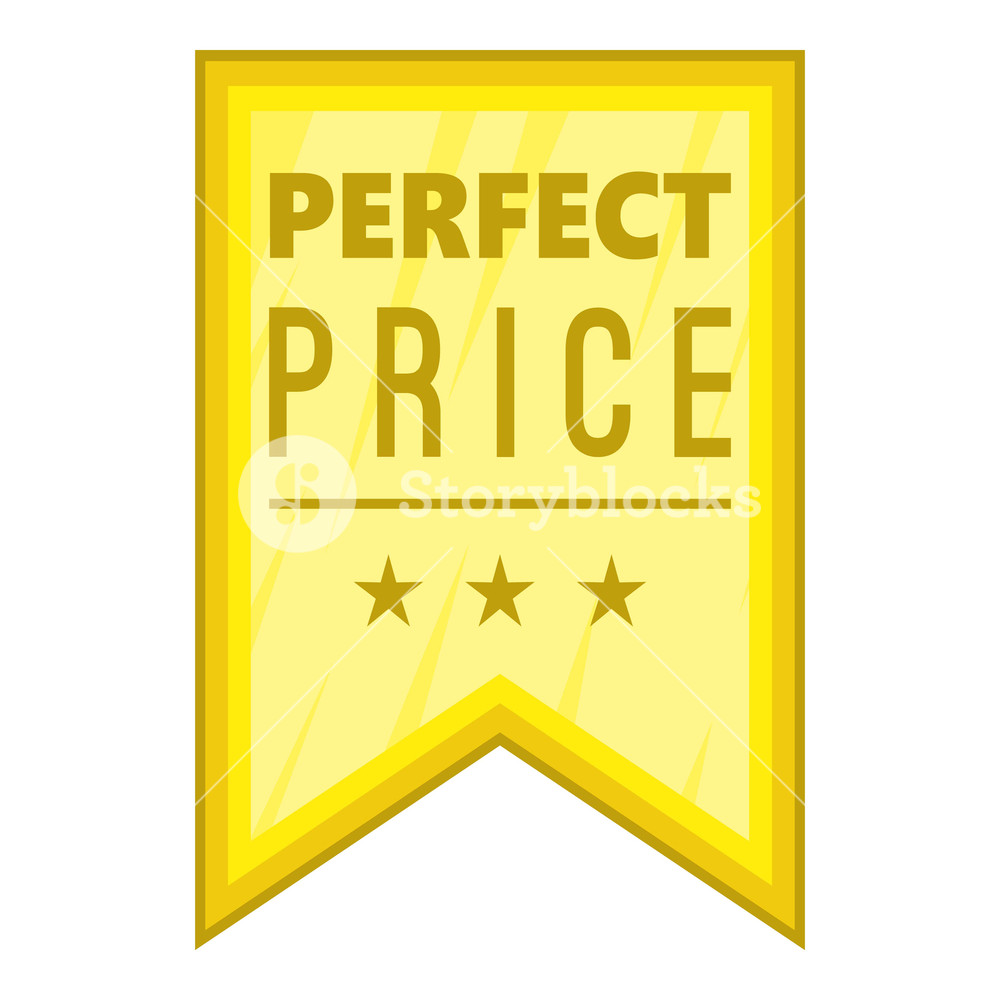 1000x1000 Perfect Price Pennant Icon Cartoon Illustration Of Perfect Price