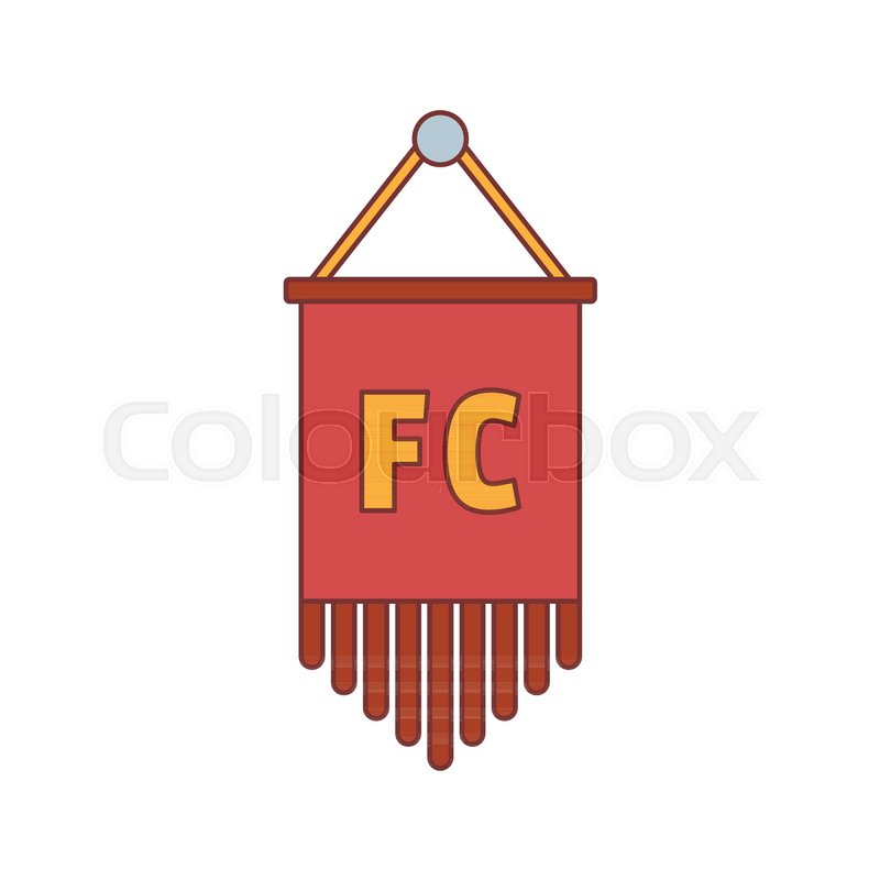 800x800 Soccer Pennant Icon Cartoon Stock Vector Colourbox