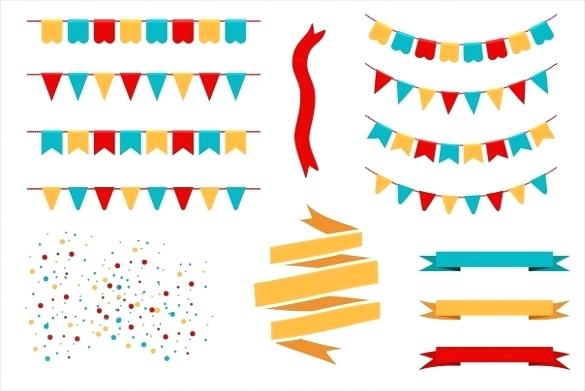 585x391 Pennant Garland Template