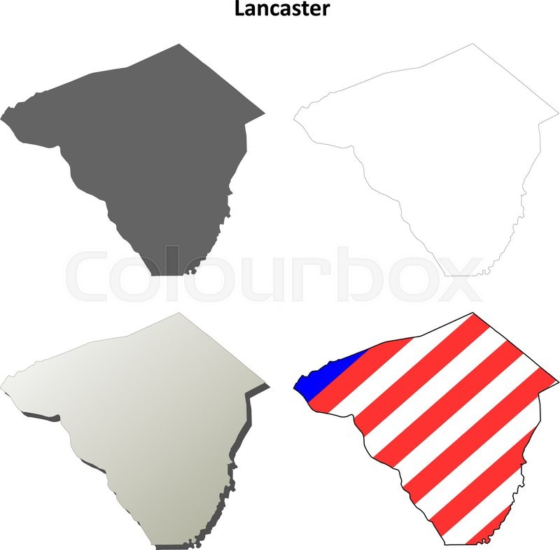 800x786 Lancaster County, Pennsylvania Blank Stock Vector Colourbox