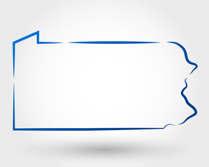 300x240 Pennsylvania Outline Photos, Royalty Free Images, Graphics