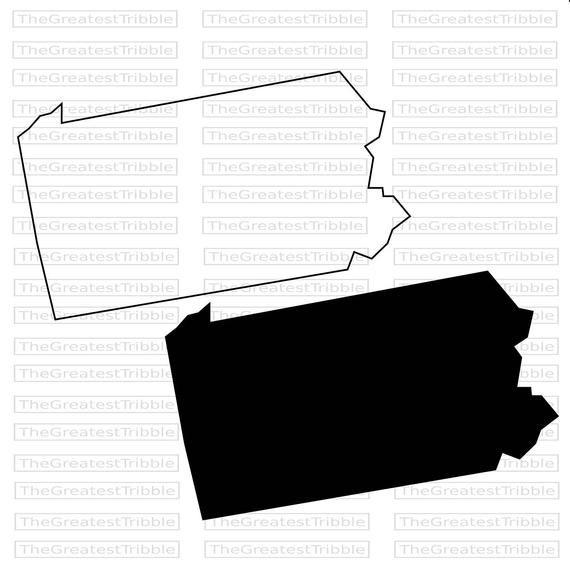 570x570 Pennsylvania State Map Png Vector Graphic Clip Art Etsy