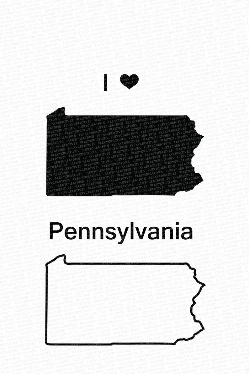 794x1191 Pennsylvania Vector State Clipart Pennsylvania Clip Art Etsy