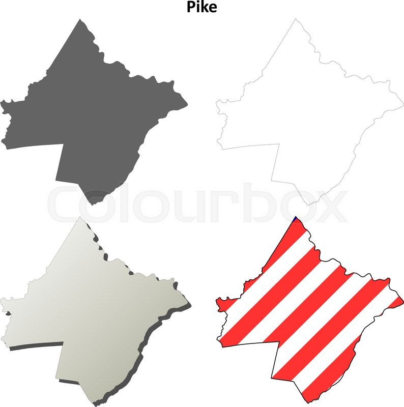 794x800 Pike County, Pennsylvania Blank Stock Vector Colourbox