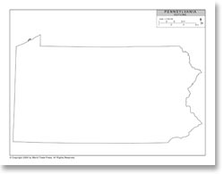 250x195 Simple Outline Map Of Pennsylvania Available As