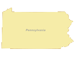 156x121 Free Digital Pennsylvania Outline Blank Map