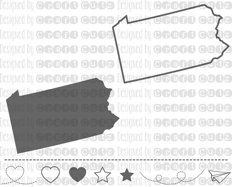 794x642 Pennsylvania State Pennsylvania Vector United Etsy