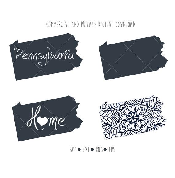 570x580 Pennsylvania State Digital Mandala Outline Vector Clipart Etsy