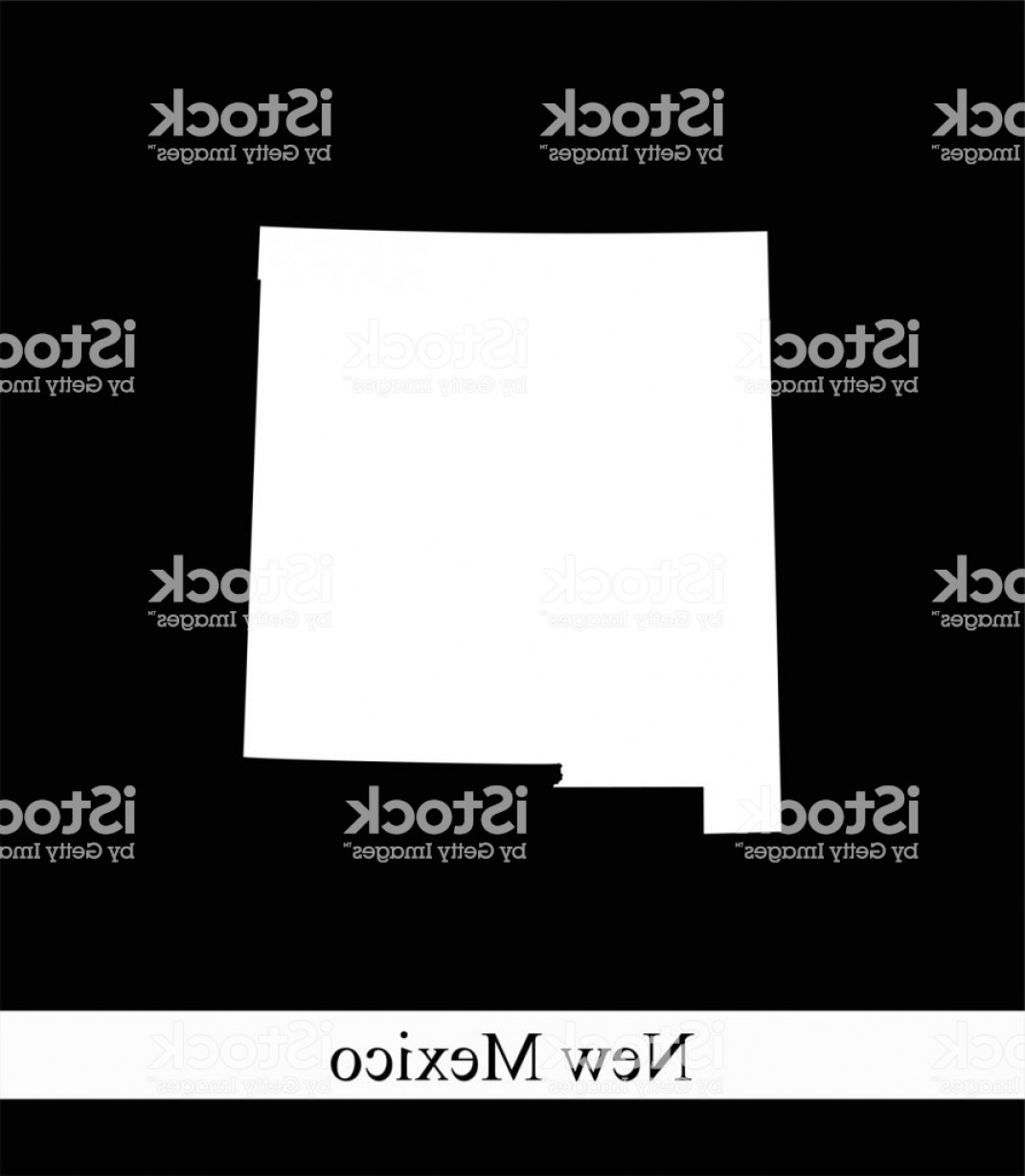 1070x1228 New Mexico State Of Usa Map Vector Outline Illustration Black