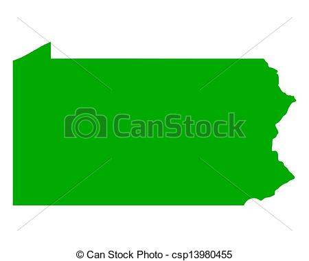 Map Of Pennsylvania Clipart Vector 450x380 Map Of Pennsylvania Clipart Vector