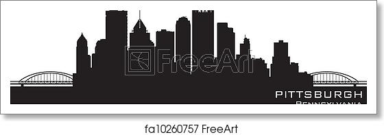 Free Art Print Of Pittsburgh, Pennsylvania Skyline Detailed 560x197 Free Art Print Of Pittsburgh, Pennsylvania Skyline Detailed
