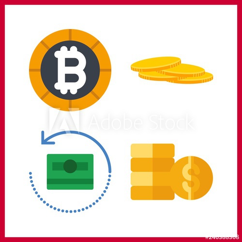 500x500 Con Money And Penny Vector Icons In Coin Set Use This