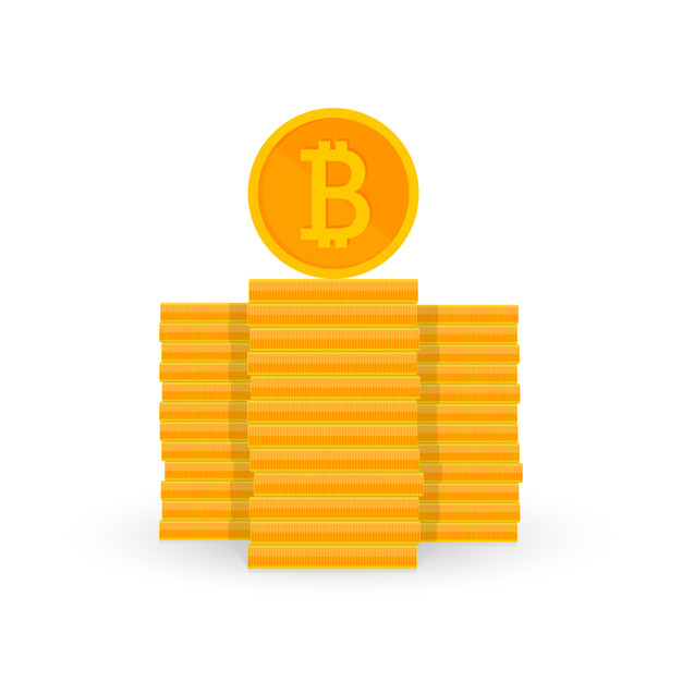 626x626 Crypto Currency Is A Penny Of Golden Color On White Vector