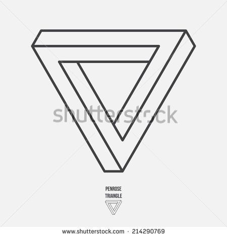 Penrose Triangle, Line Design, Vector Illustration Quilting 450x470 Penrose Triangle, Line Design, Vector Illustration Quilting