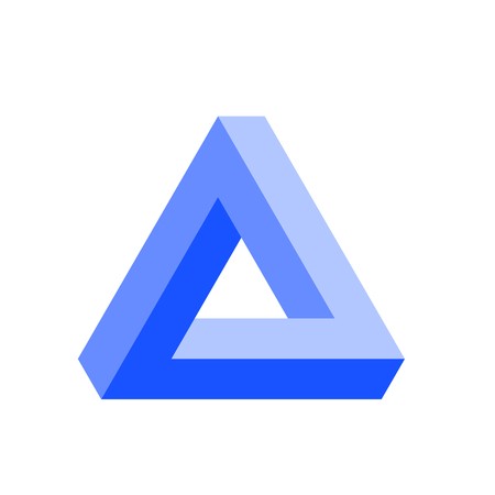 Penrose Triangle Icon In Blue Geometric Object Optical 450x450 Penrose Triangle Icon In Blue Geometric Object Optical
