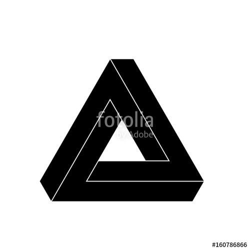 Penrose Triangle Icon Geometric Object Optical Illusion Black 500x500 Penrose Triangle Icon Geometric Object Optical Illusion Black