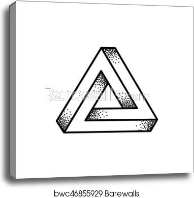 Penrose Triangle Illustration, Canvas Print Barewalls Posters 382x390 Penrose Triangle Illustration, Canvas Print Barewalls Posters