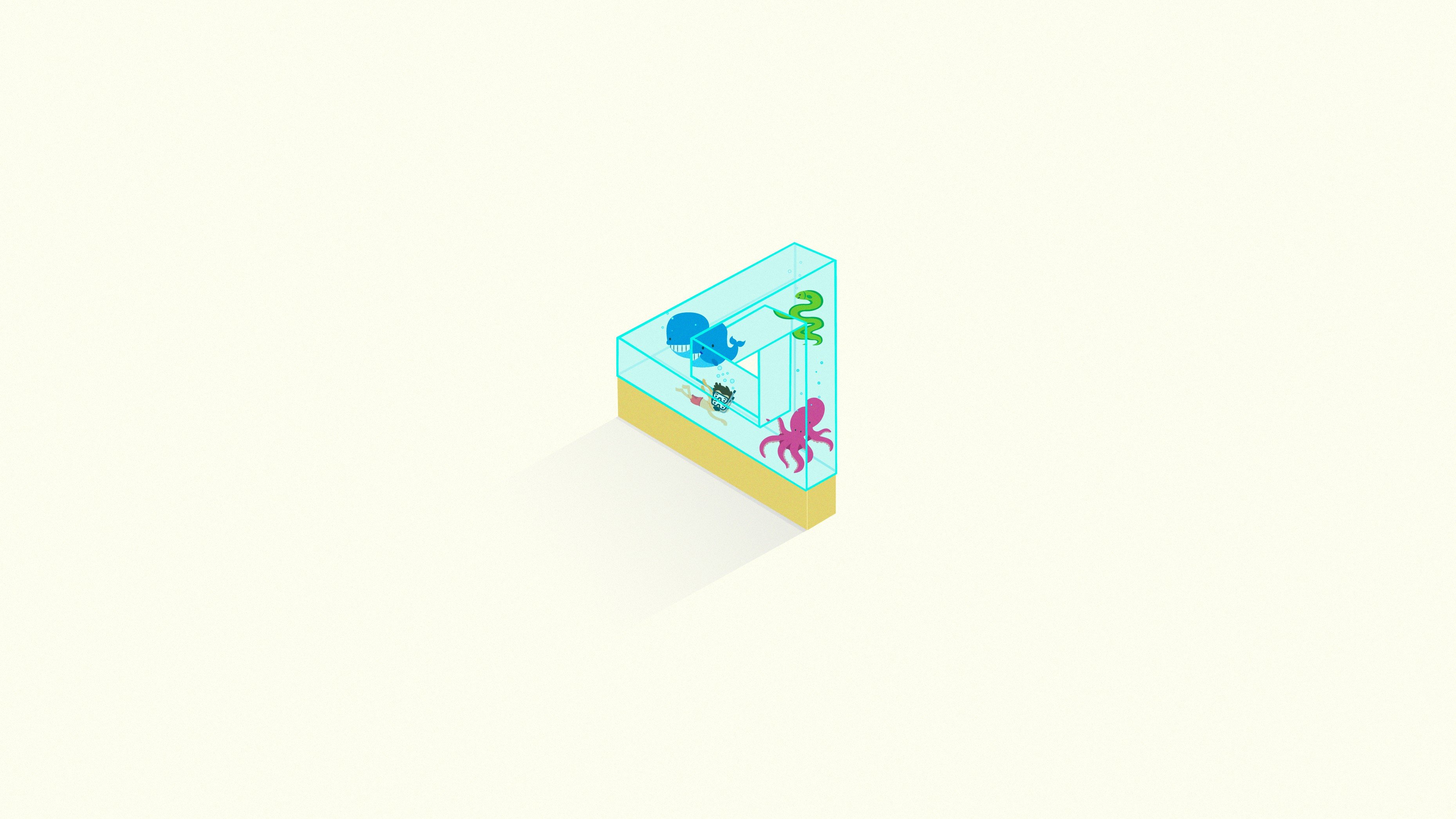 Wallpaper Px, Minimalism, Penrose Triangle, Vector 3718x2092 Wallpaper Px, Minimalism, Penrose Triangle, Vector