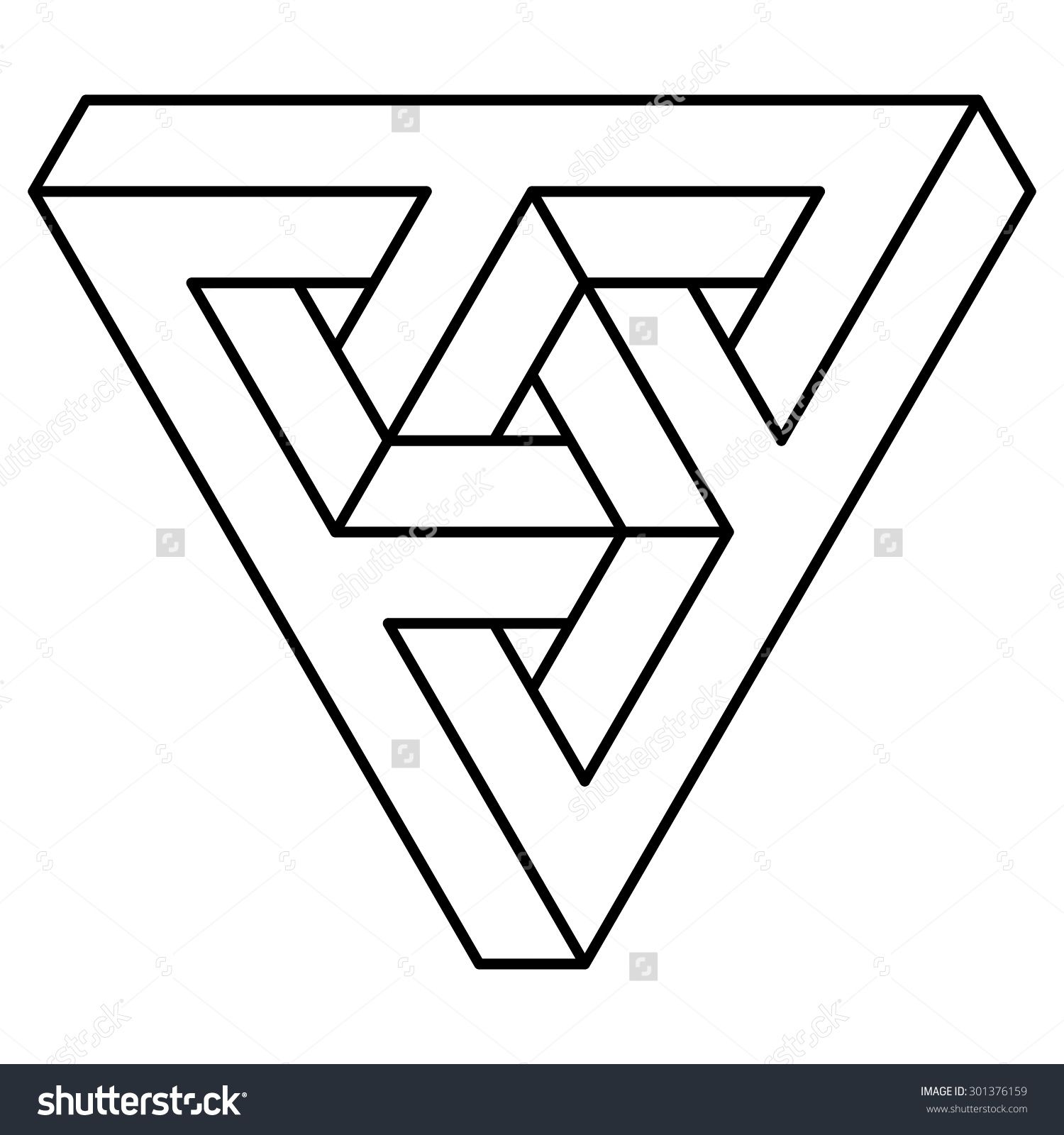 Illusion Triangle Vector, Impossible Triangle Logo Design 1500x1600 Illusion Triangle Vector, Impossible Triangle Logo Design