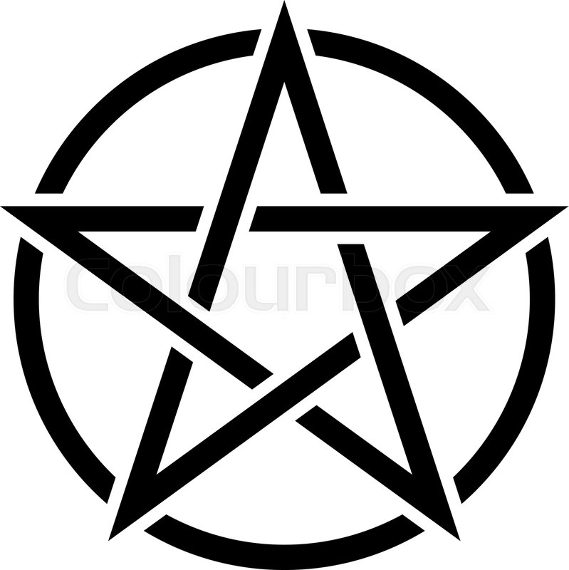799x800 Pentacle Magic Sign White Background Stock Vector Colourbox