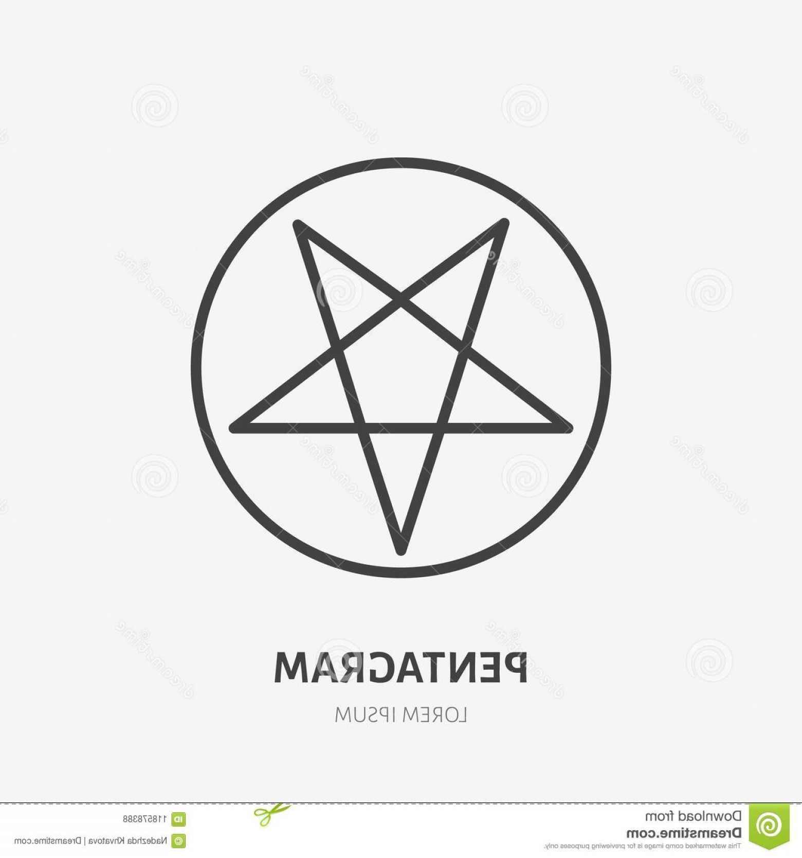 1560x1668 Satanic Pentacle Flat Line Icon Pentagram Sign Thin Linear Logo