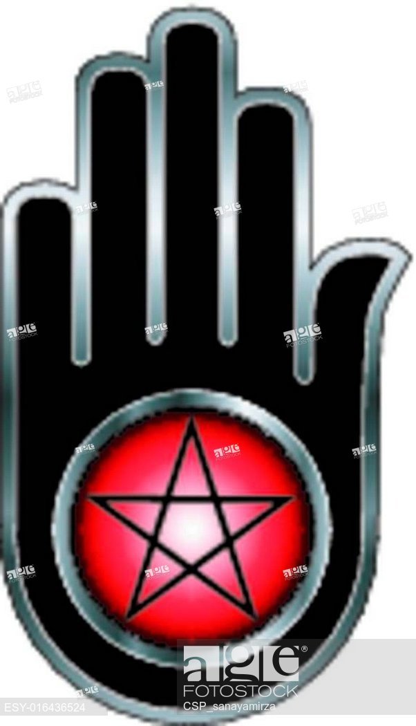 602x1050 Hand With A Pentacle, Stock Vector, Vector And Low Budget Royalty