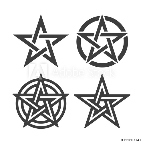 500x500 Set Of Pentacle Vector Symbols