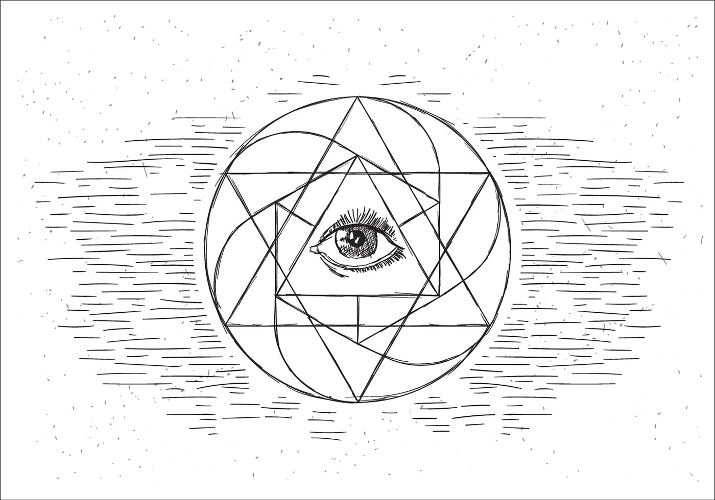 1400x980 Pentacle Free Vector Art