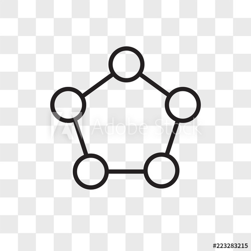 500x500 Pentagon Vector Icon Isolated On Transparent Background, Pentagon