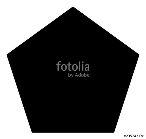 500x478 Filled Pentagon Vector Icon Symbol Flat Pictogram Is Isolated