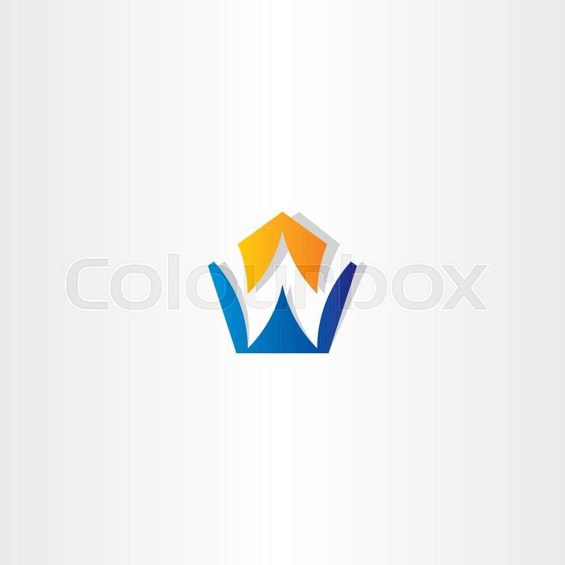 800x800 Letter W Pentagon Vector Icon Logo Stock Vector Colourbox