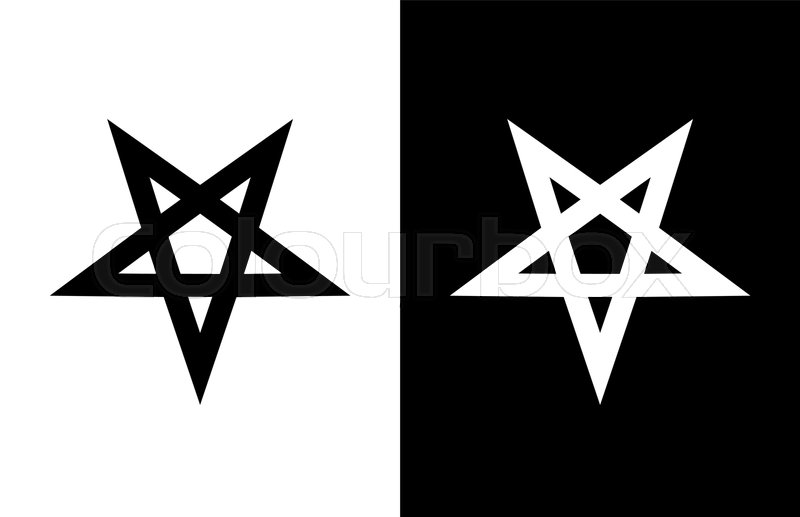 800x517 Vector Emblem Of Satan Pentagram Star Stock Vector Colourbox