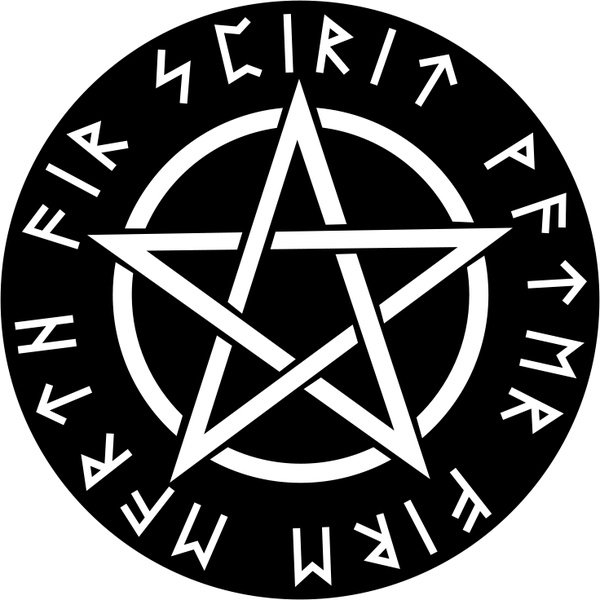 600x600 Wiccan White Pentagram Reversed Free Vector In Open Office Drawing