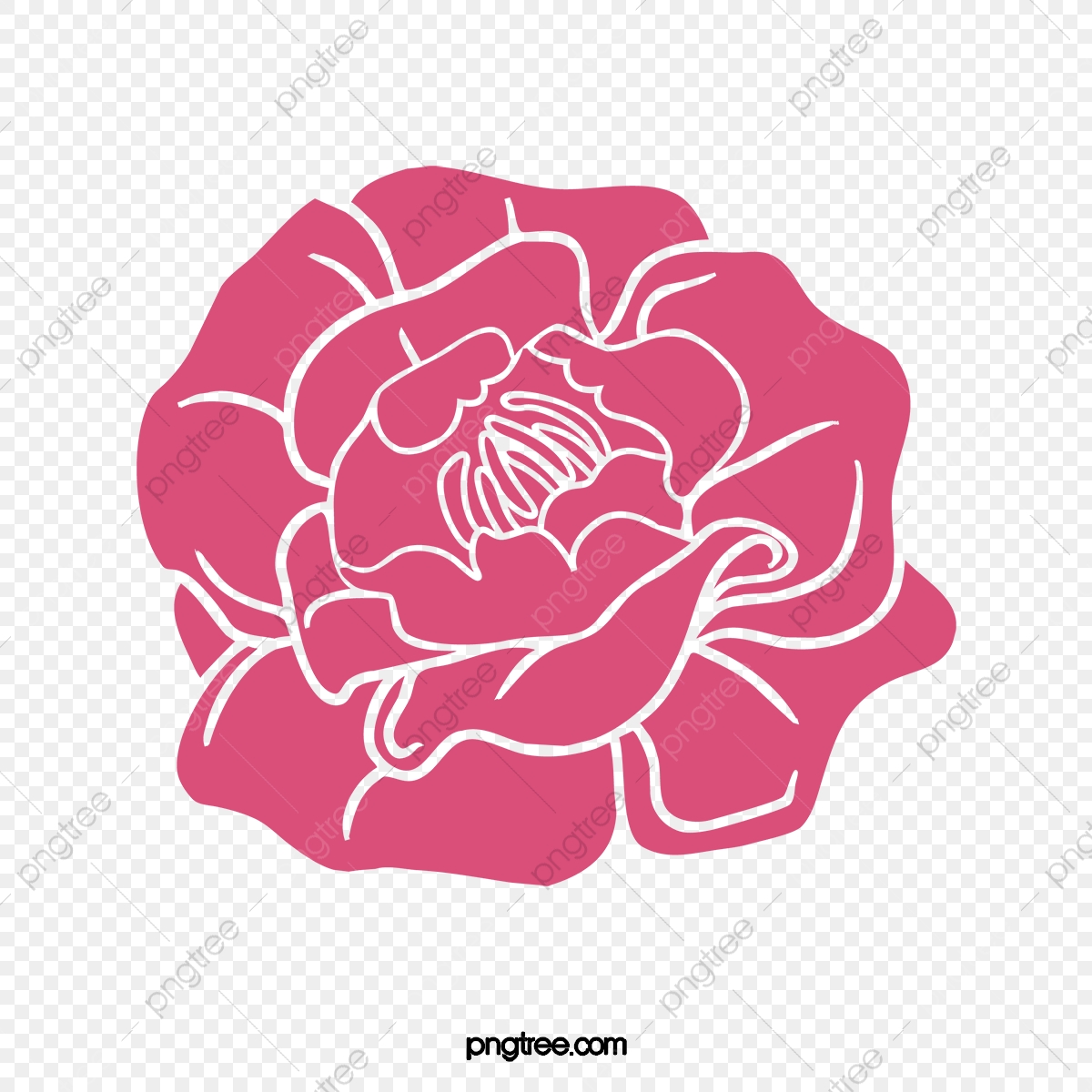 1200x1200 Red Peony Flower Pattern Vector Material Free Dig, Flower Vector