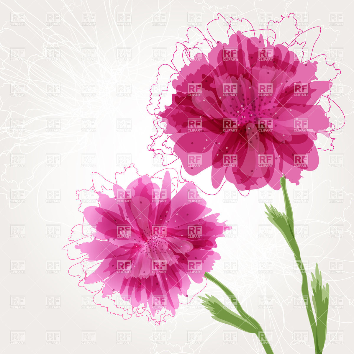 1200x1200 Tho Hand Drawn Realistic Peony Flowers Vector Image Of Plants
