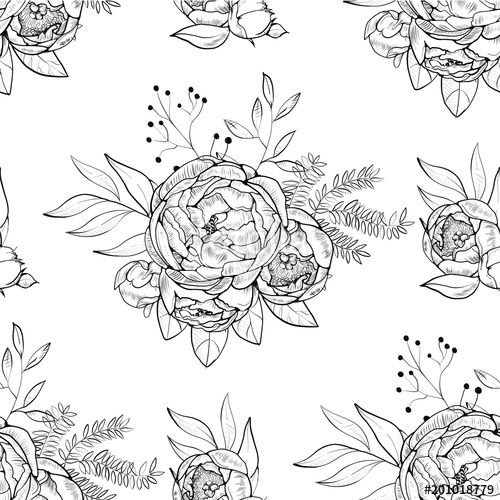 Vintage Peony Vector Pattern Stock Image And Royalty Free Vector 500x500 Vintage Peony Vector Pattern Stock Image And Royalty Free Vector