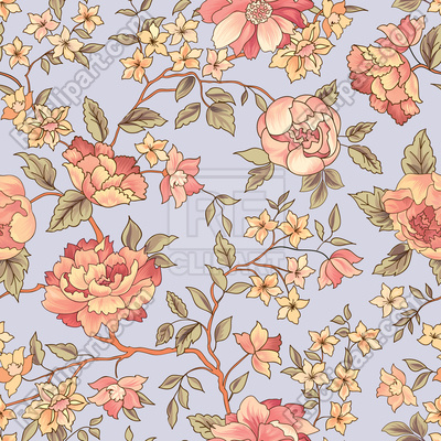 Floral Seamless Pattern With Peony Vector Image Of Backgrounds 400x400 Floral Seamless Pattern With Peony Vector Image Of Backgrounds
