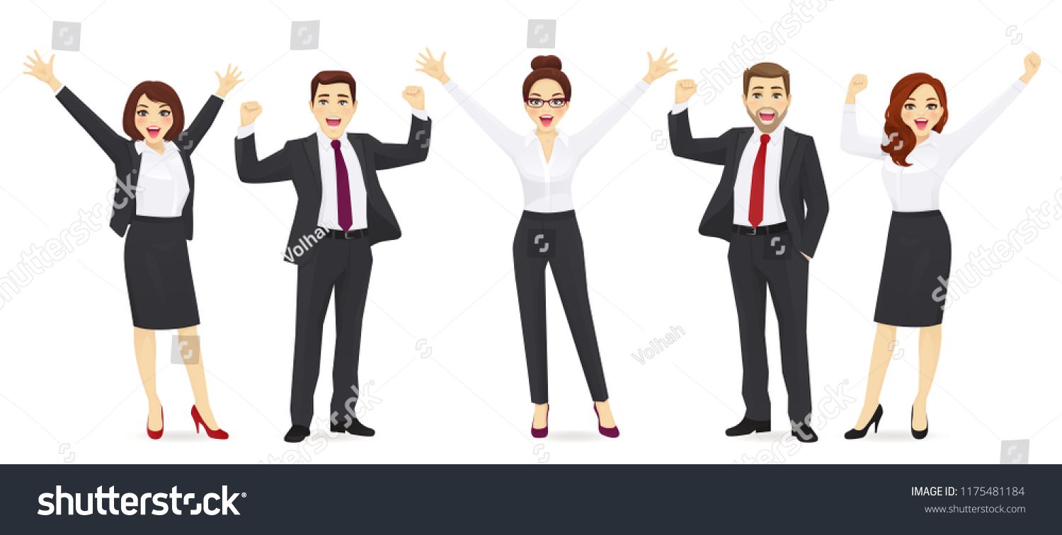 1500x756 Group Of Happy Business People Celebrating Vector Illustration