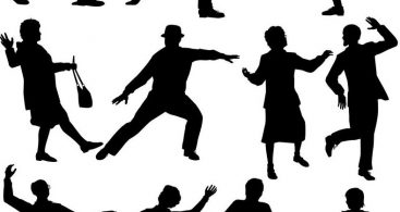 367x195 Silhouettes Of People Dancing Vector Archives Vector Images Design