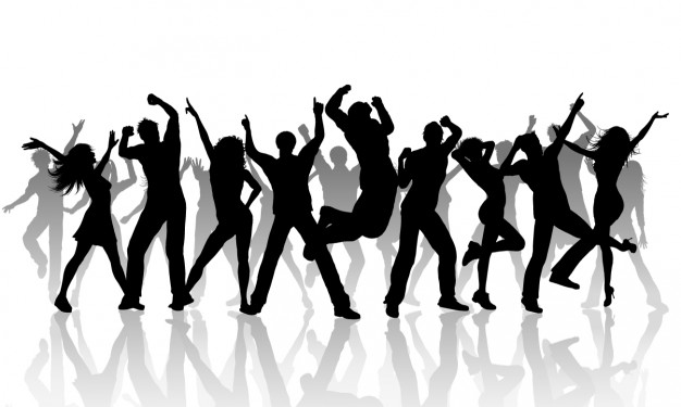 626x375 Silhouettes Of People Dancing Vector Free Download