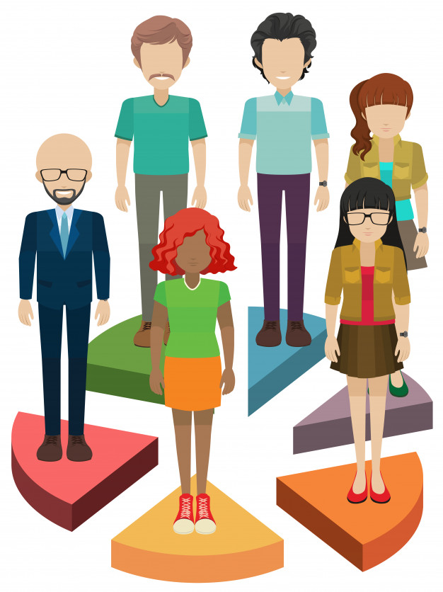 626x836 People Above The Parts Of The Pie Vector Free Download