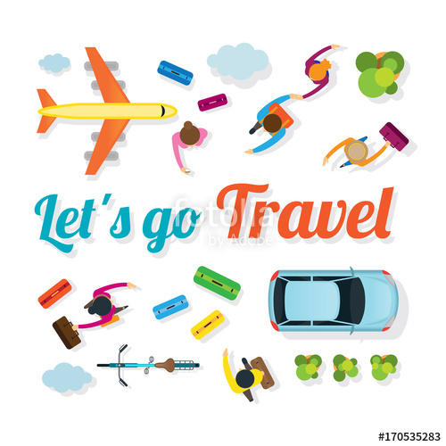 500x500 People With Vehicles, Travel, Top Or Above View, Transportation