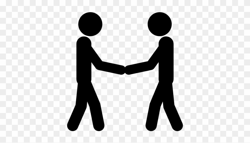 840x481 Two Stick Man Variants Shaking Hands Vector