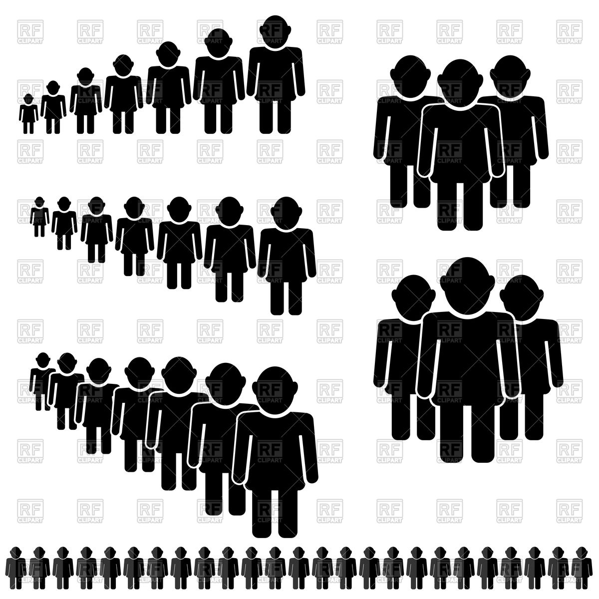 1200x1200 People Icon Set Vector Image Of People
