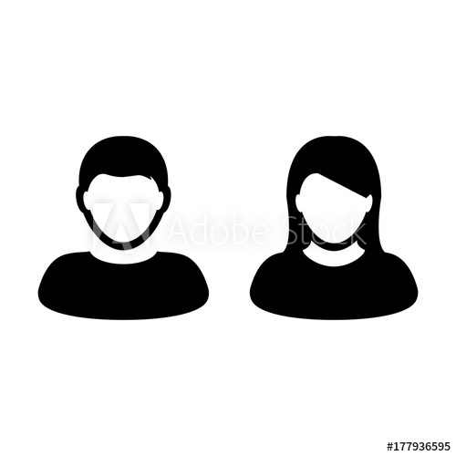 500x500 People Icon Vector Male And Female Sign Of User Person Profile