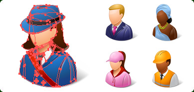 389x186 Vector People Icons, Vector Jobs Icons With Custom Icon Design Service