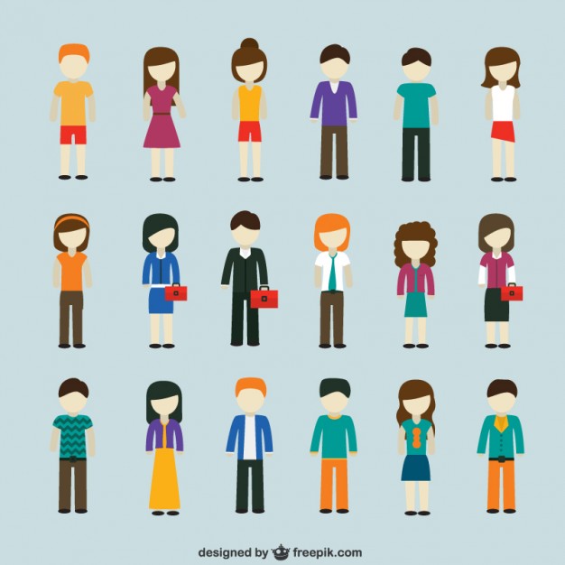 626x626 Modern People Icons Vector Free Download
