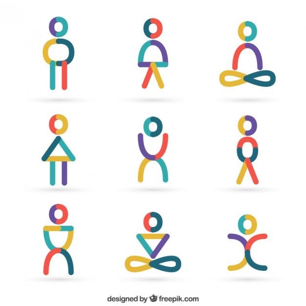 626x626 People Icons In Abstract Style Free Vector Humanology Logo